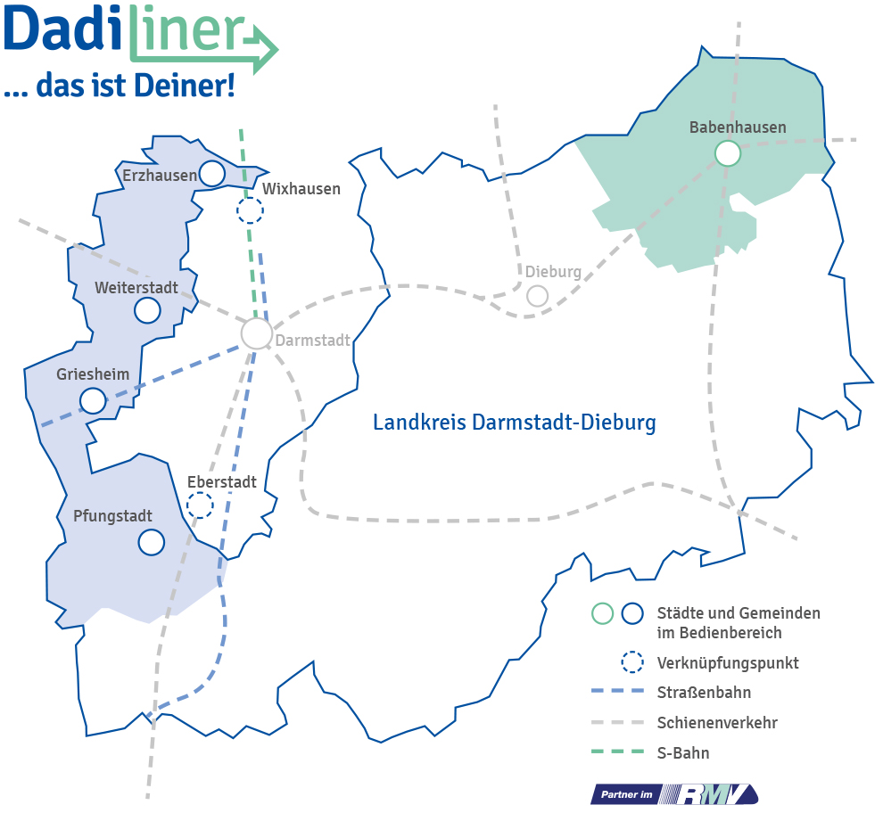 Karte/Plan: Routen des DadiLiners